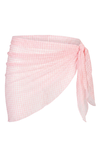 Sarong in Pink Gingham Print