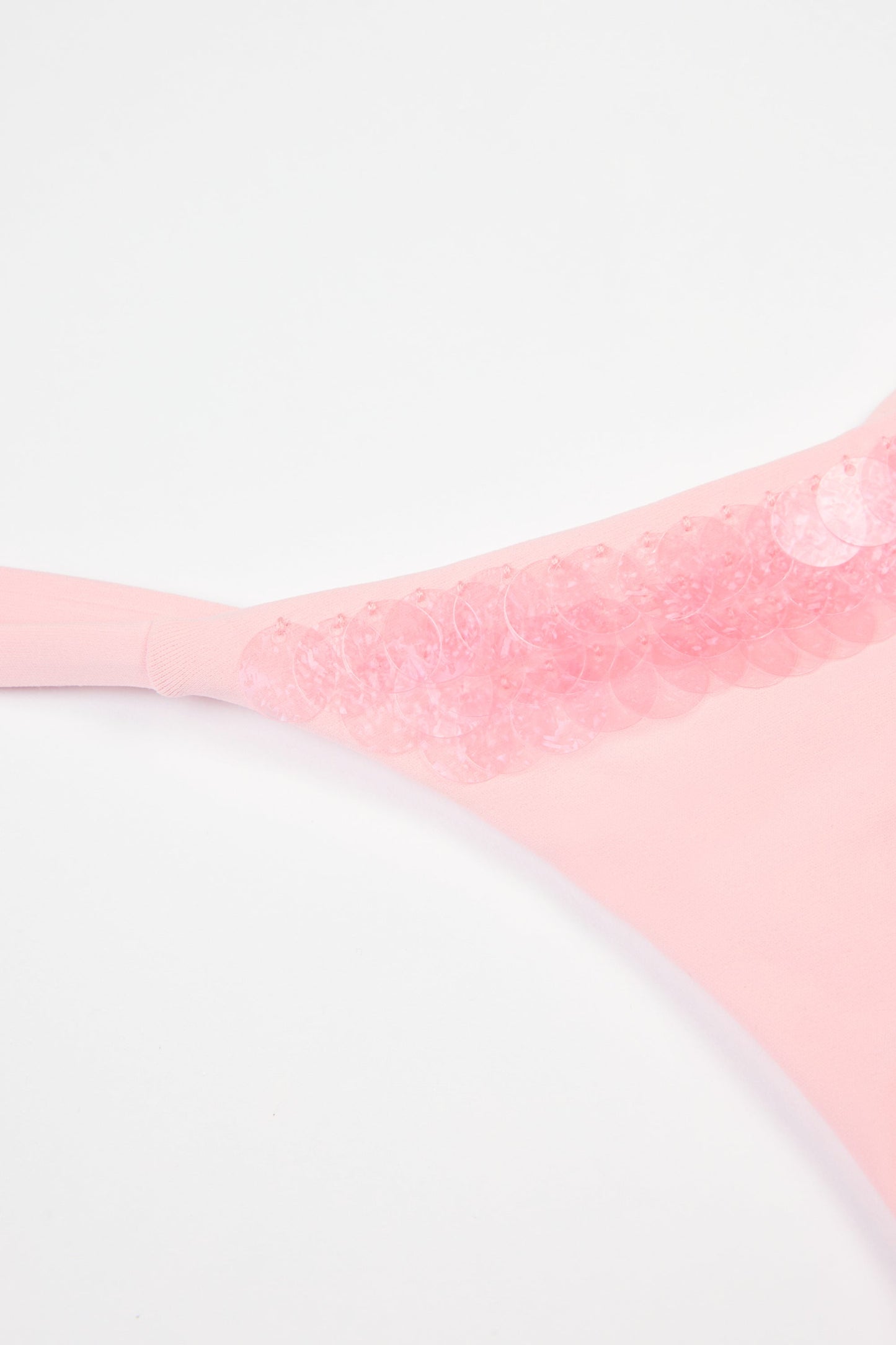 Side-Tie Thong Bikini Bottoms  in Baby Pink
