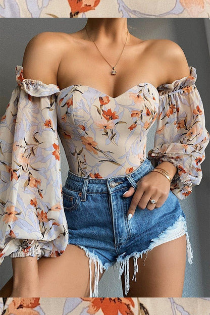 Oriana Bodysuit - Lilac Floral